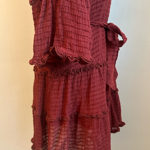 Entro Rust Red Mini Ruffle Dress - Picture 8 of 11